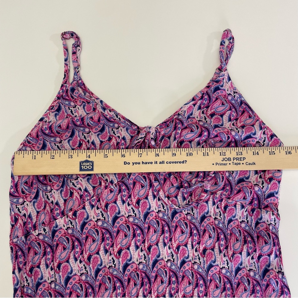Simply Southern Y2K Pink & Purple Paisley Keyhole Maxi Slip Dress, size XL - Picture 10 of 12